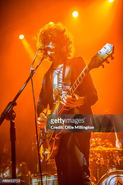 James Edward Bagshaw of Temples performs onstage at the NME Awards Tour Show at The Institute on March 25, 2014 in Birmingham, England.