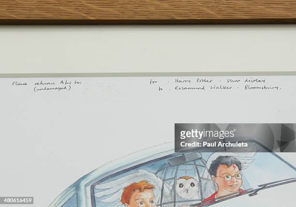 Harry Potter original artwork to be auctioned off by Nate D. Sanders Auctions is seen on March 25, 2014 in Los Angeles, California.