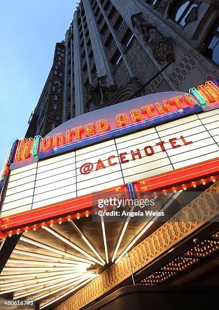 General view of atmosphere at the premiere of A24's "Under The Skin" at The Theatre At Ace Hotel on March 25, 2014 in Los Angeles, California.