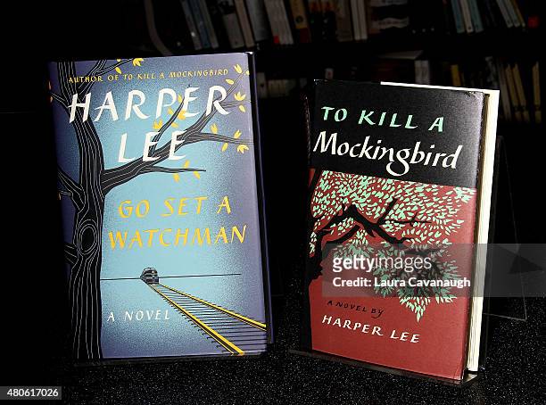 Harper Lee's "Go Set a Watchman" book which is to be released on July 14, 2015 and Harper Lee's "To Kill a Mockingbird" at Harper Lee celebration at...