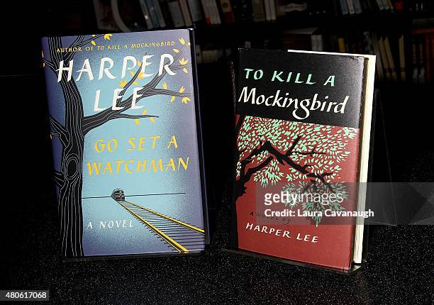 Harper Lee's "Go Set a Watchman" book which is to be released on July 14, 2015 and Harper Lee's "To Kill a Mockingbird" at Harper Lee celebration at...