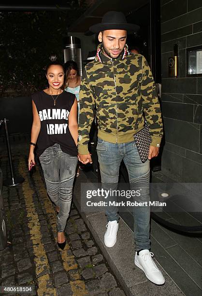 Leigh-Anne Pinnock at Hakkasan restaurant on July 13, 2015 in London, England.