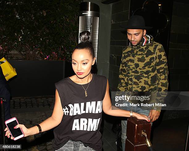 Leigh-Anne Pinnock at Hakkasan restaurant on July 13, 2015 in London, England.