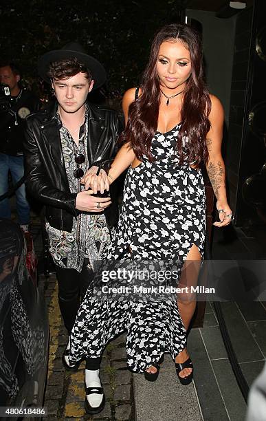 Jake Roche and Jesy Nelson at Hakkasan restaurant on July 13, 2015 in London, England.