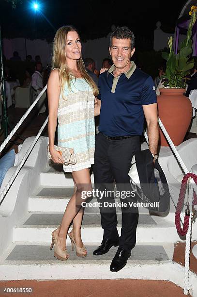 Antonio Banderas and Nicole Kimpel attend 2015 Ischia Global Film & Music Fest Day 1 on July 13, 2015 in Ischia, Italy.