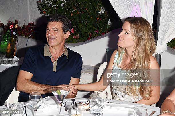 Antonio Banderas and Nicole Kimpel attend 2015 Ischia Global Film & Music Fest Day 1 on July 13, 2015 in Ischia, Italy.