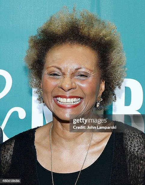 Leslie Uggams attends Harper Lee celebration with Wally Lamb and Leslie Uggams in conversation with Bill Goldstein at Barnes & Noble Union Square on...