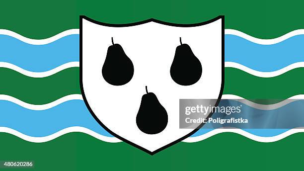 flag of worcestershire - worcestershire stock illustrations