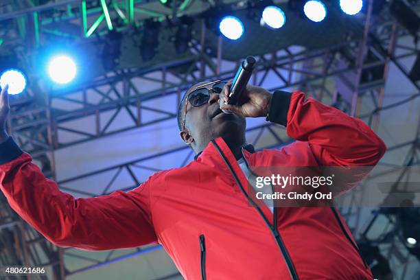 Rapper Doug E. Fresh performs at the Lip Sync Battle LIVE At SummerStage In New York on July 13, 2015 in New York City.