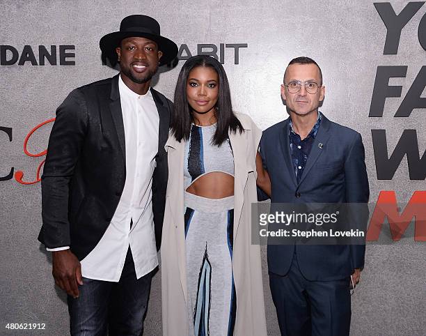 Dwyane Wade, Gabrielle Union, and Steve Kolb attend New York Men's Fashion Week kick off party hosted by Amazon Fashion and CFDA at Amazon Imaging...