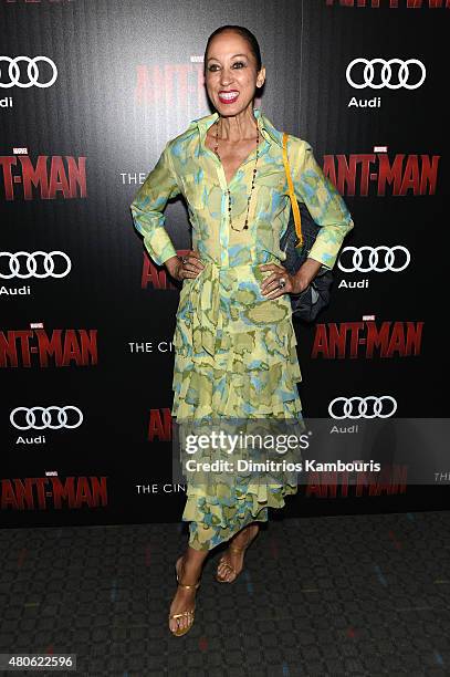 Model Pat Cleveland attends Marvel's screening of "Ant-Man" hosted by The Cinema Society and Audi at SVA Theater on July 13, 2015 in New York City.