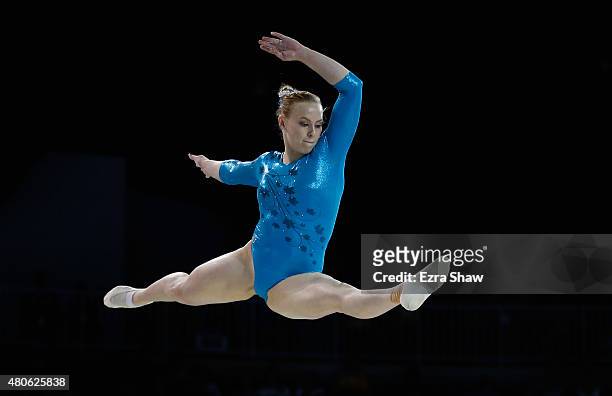 Ellie Black of Canada competes on the balance beam during the women's all around artistic gymnastics final on Day 3 of the Toronto 2015 Pan Am Games...