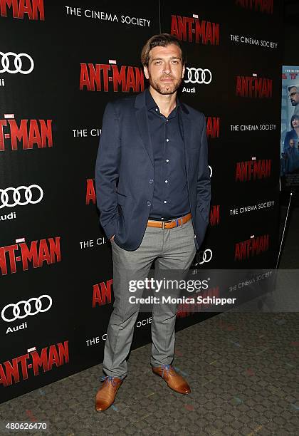 Tam Mutu attends The Cinema Society and Audi host a screening of Marvel's "Ant-Man" at SVA Theatre on July 13, 2015 in New York City.