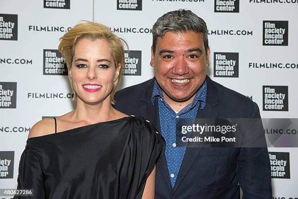 Actress Parker Posey and moderator Eugene Hernandez attend the 2015 Film Society of Lincoln Center Summer Talks with Parker Posey at Elinor Bunin...