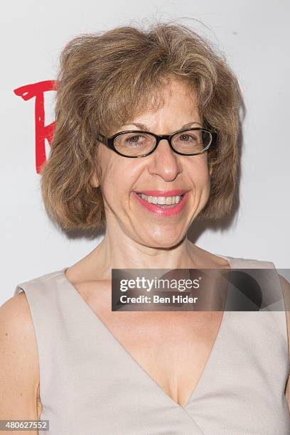 Jackie Hoffman attends the "Ruthless! The Musical" Opening Night - Arrivals at St. Luke's Theater on July 13, 2015 in New York City.