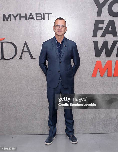 Steven Kolb attends New York Men's Fashion Week kick off party hosted by Amazon Fashion and CFDA at Amazon Imaging Studio on July 13, 2015 in...