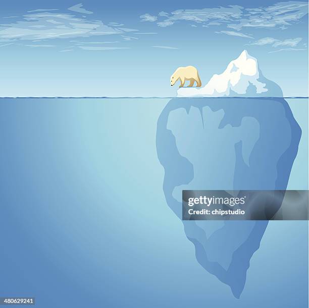 eisberg spitze - underwater iceberg stock-grafiken, -clipart, -cartoons und -symbole