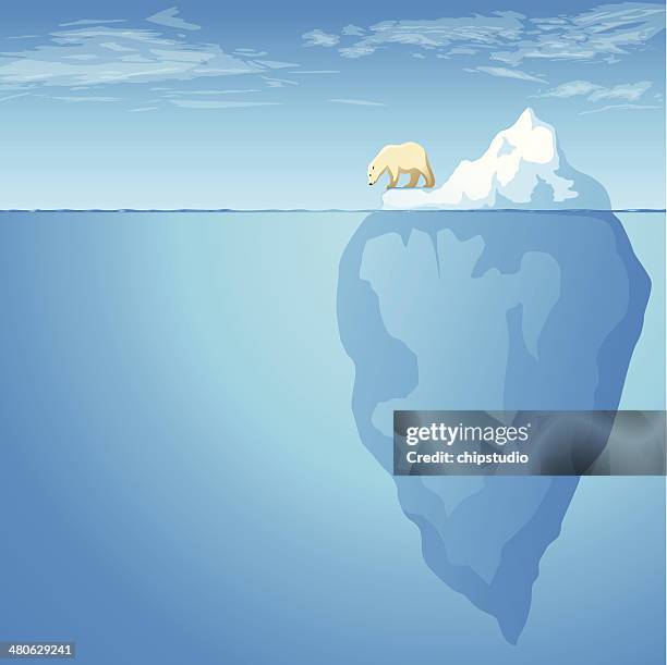 iceberg tip - iceberg stock illustrations