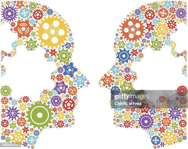 business concept - people problem solving stock illustrations