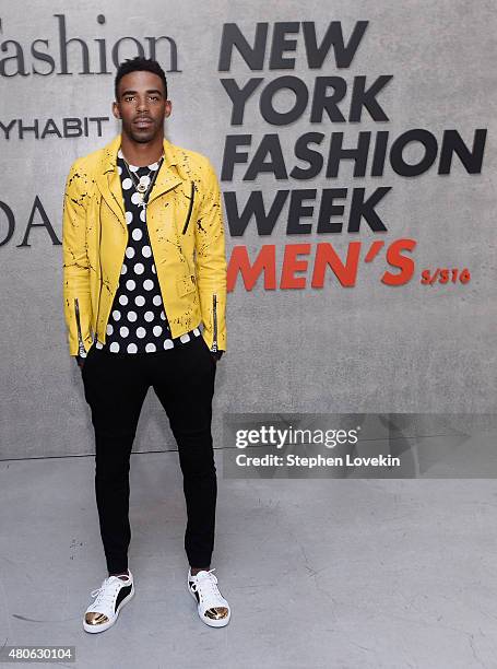 Mike Conley attends New York Men's Fashion Week kick off party hosted by Amazon Fashion and CFDA at Amazon Imaging Studio on July 13, 2015 in...