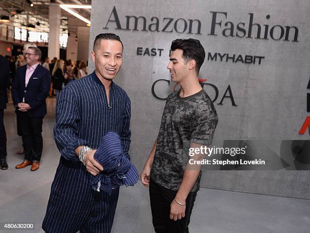 Phillip Lim and Joe Jonas attend New York Men's Fashion Week kick off party hosted by Amazon Fashion and CFDA at Amazon Imaging Studio on July 13,...