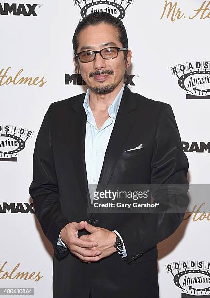 Actor Hiroyuki Sanada attends the "Mr. Holmes" New York Premiere at the Museum of Modern Art on July 13, 2015 in New York City.
