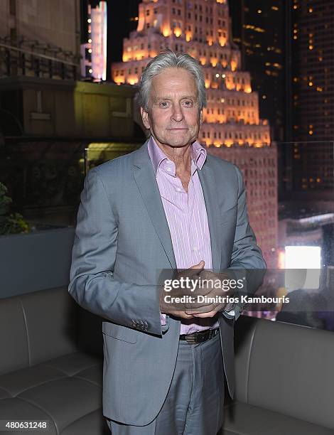 Michael Douglas attends the after party for Marvel's screening of "Ant-Man" hosted by The Cinema Society and Audi at St. Cloud at the Knickerbocker...