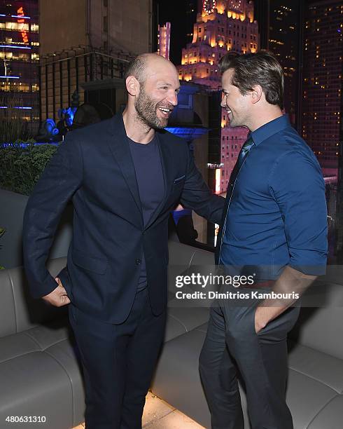 Corey Stoll and Andrew Rannells attend the after party for Marvel's screening of "Ant-Man" hosted by The Cinema Society and Audi at St. Cloud at the...