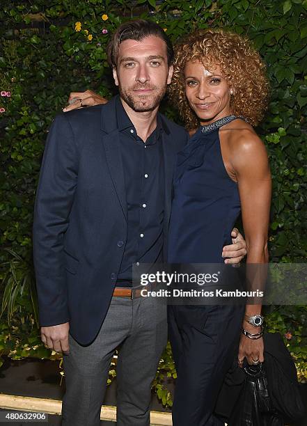 Tam Mutu and Michelle Hurd attend the after party for Marvel's screening of "Ant-Man" hosted by The Cinema Society and Audi at St. Cloud at the...