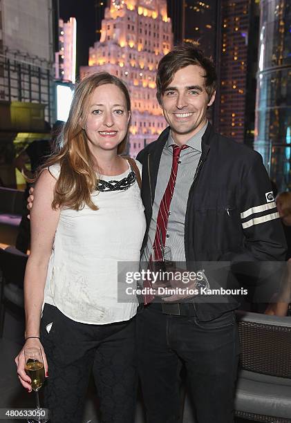Trish Harnetiaux and Jacob A. Ware attend the after party for Marvel's screening of "Ant-Man" hosted by The Cinema Society and Audi at St. Cloud at...