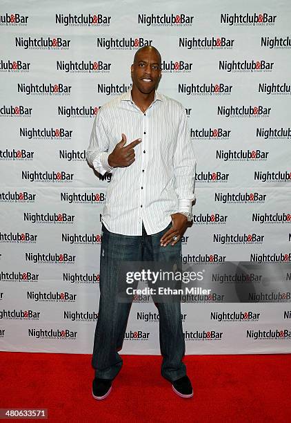 Former NBA player Jerome Williams arrives at the 29th annual Nightclub & Bar Convention and Trade Show at the Las Vegas Convention Center on March...