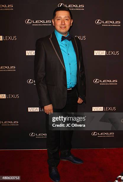 Singer Erik Antonio attends Sabor de Lujo at Vida Lexus event celebrating latino culture in Los Angeles at Sofitel Hotel on March 25, 2014 in Los...