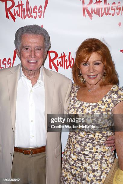 Regis Philbin and Joy Philbin attend the opening night performance of "Ruthless! The Musical" at the St. Luke's Theatre on July 13, 2015 in New York...