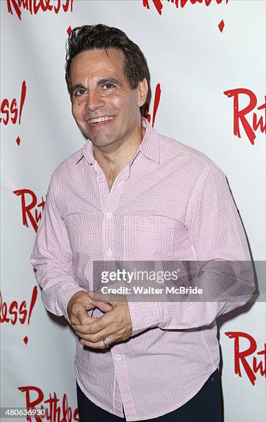 Mario Cantone attends the opening night performance of "Ruthless! The Musical" at the St. Luke's Theatre on July 13, 2015 in New York City.