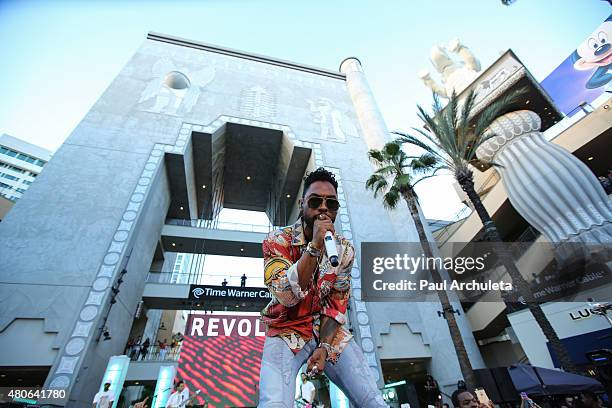 Recording Artist Miguel performs songs from his new album "Wildheart" at Hollywood And Highland Center on July 13, 2015 in Los Angeles, California.