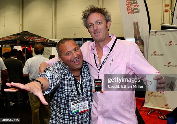 Food & Beverage Magazine Publisher Michael Politz and Hot Mixology host Dave Elger attend the 29th annual Nightclub & Bar Convention and Trade Show...