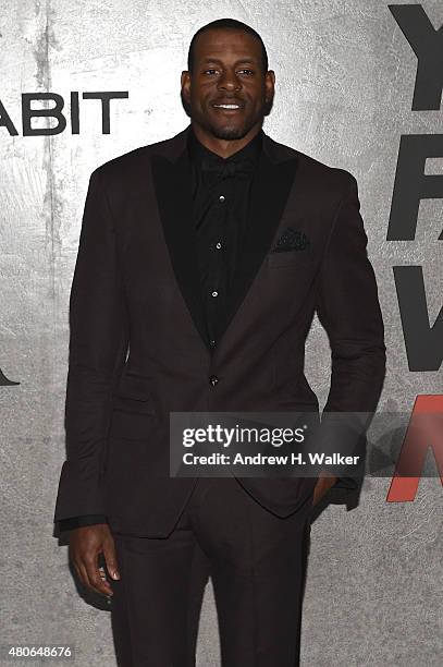 Professional Basketball Player Andre Iguodala attends the opening event for New York Fashion Week: Men's S/S 2016 at Amazon Imaging Studio on July...