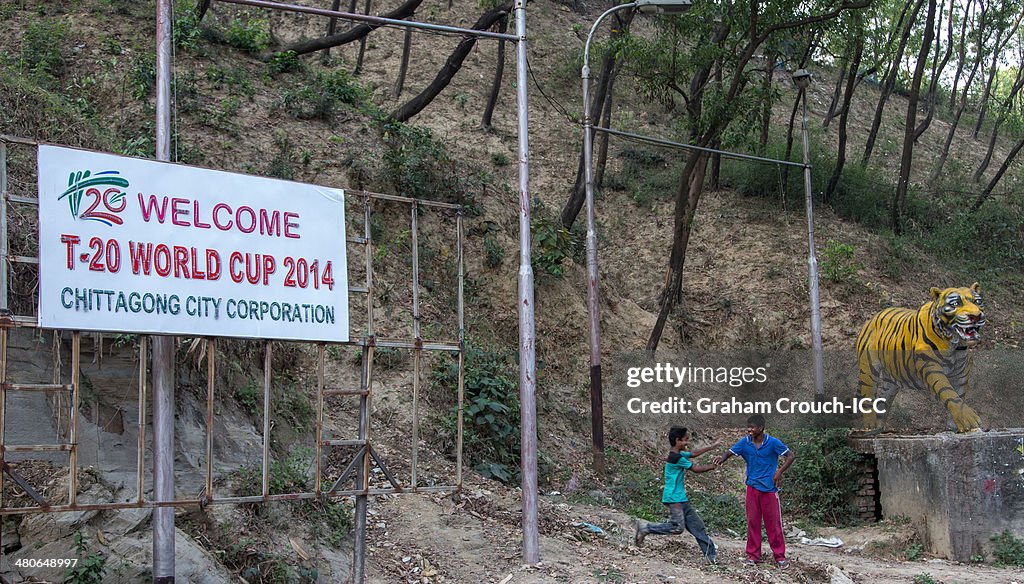 Local Kids Playing Cricket - ICC World Twenty20 Bangladesh 2014