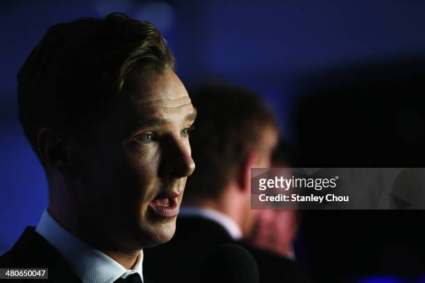 Host and actor Benedict Cumberbatch attends the 2014 Laureus World Sports Awards at the Istana Budaya Theatre on March 26, 2014 in Kuala Lumpur,...