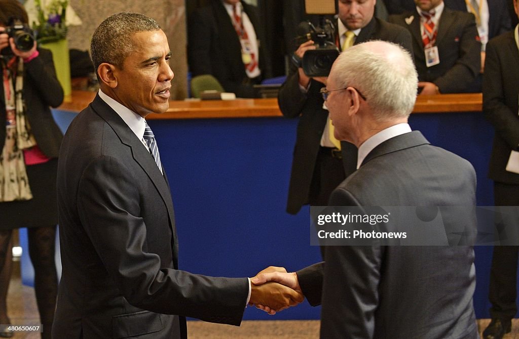 US President Barack Obama Visits The EU Summit