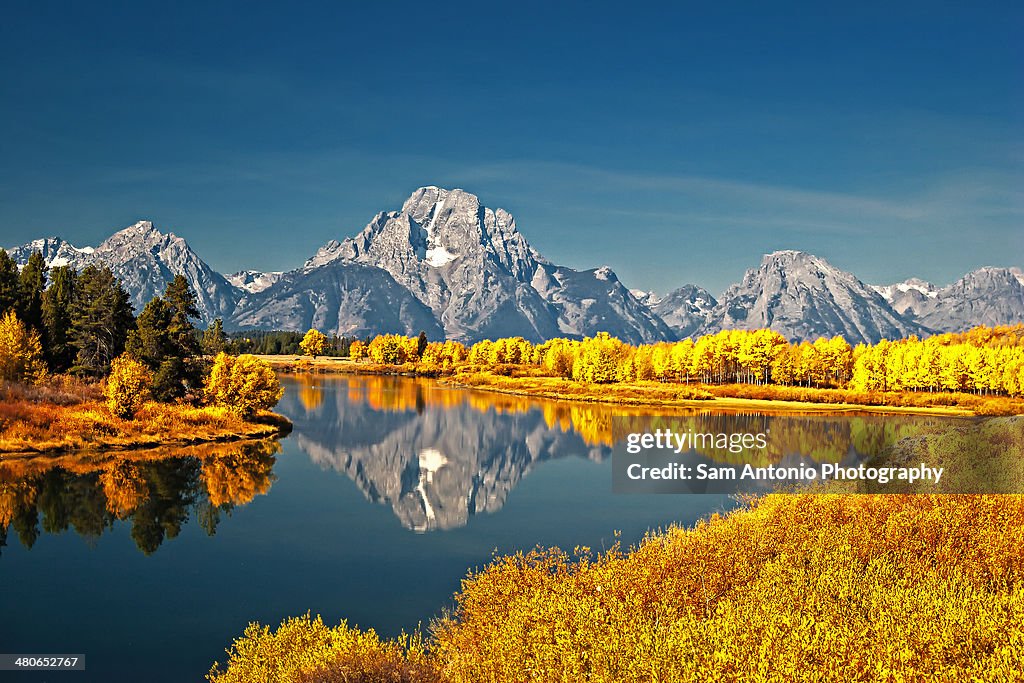 Fall Colors at Oxbow Bend, Grand Teton NP, Wyoming
