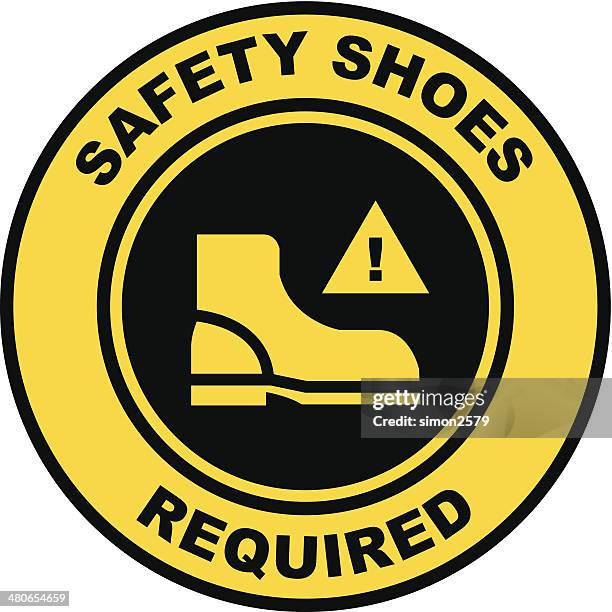 safety shoes required - suede shoe stock illustrations