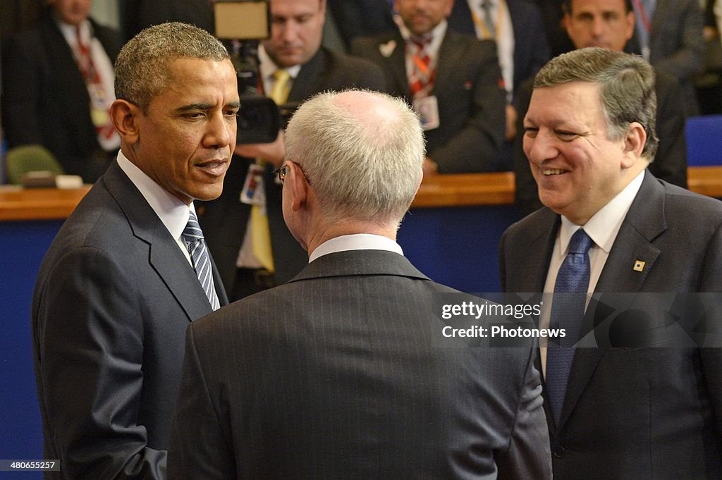 US President Barack Obama Visits The EU Summit