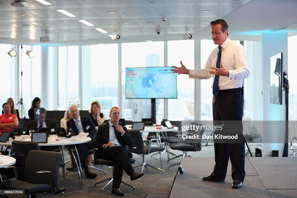 David Cameron Speaks To The Times CEO Summit