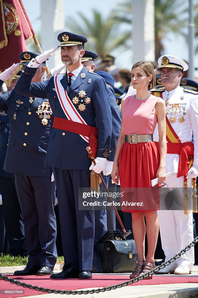 Spanish Royals Attend a Military Event in Murcia