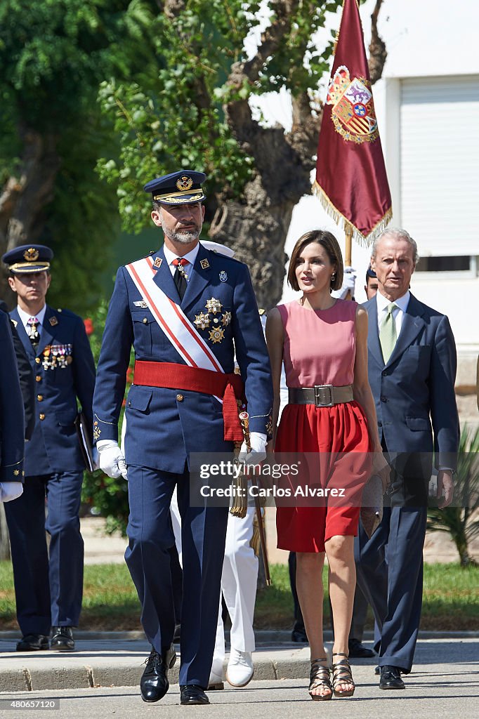 Spanish Royals Attend a Military Event in Murcia