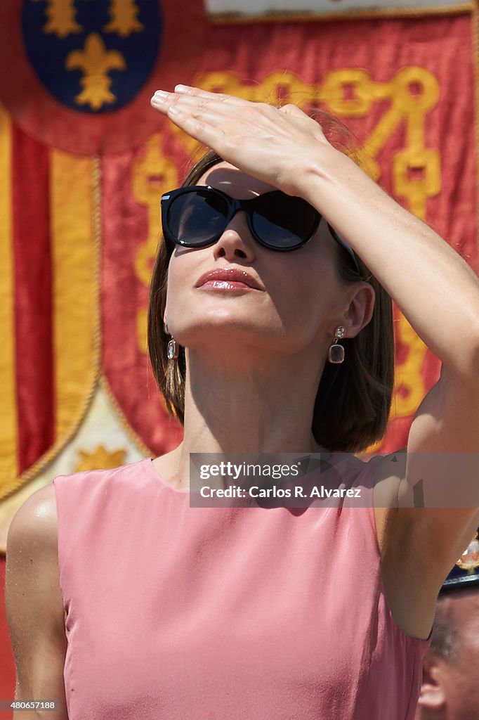 Spanish Royals Attend a Military Event in Murcia