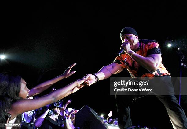 Cool J performs during the Lip Sync Battle Live at Central Park SummerStage on July 13, 2015 in New York City.