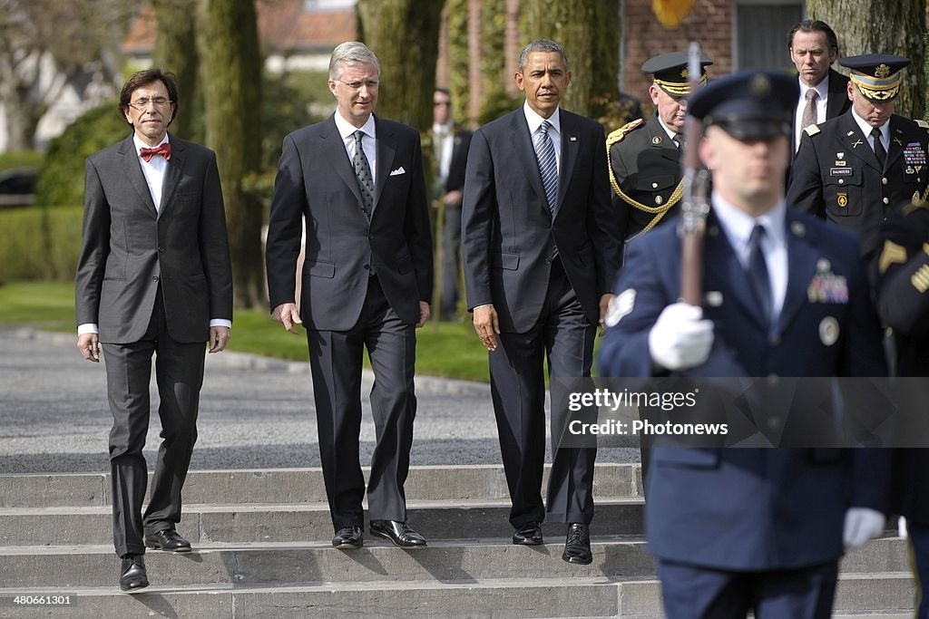 US President Obama Visits Flanders Field American Cemetery And Memorial