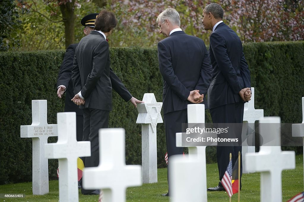 US President Obama Visits Flanders Field American Cemetery And Memorial